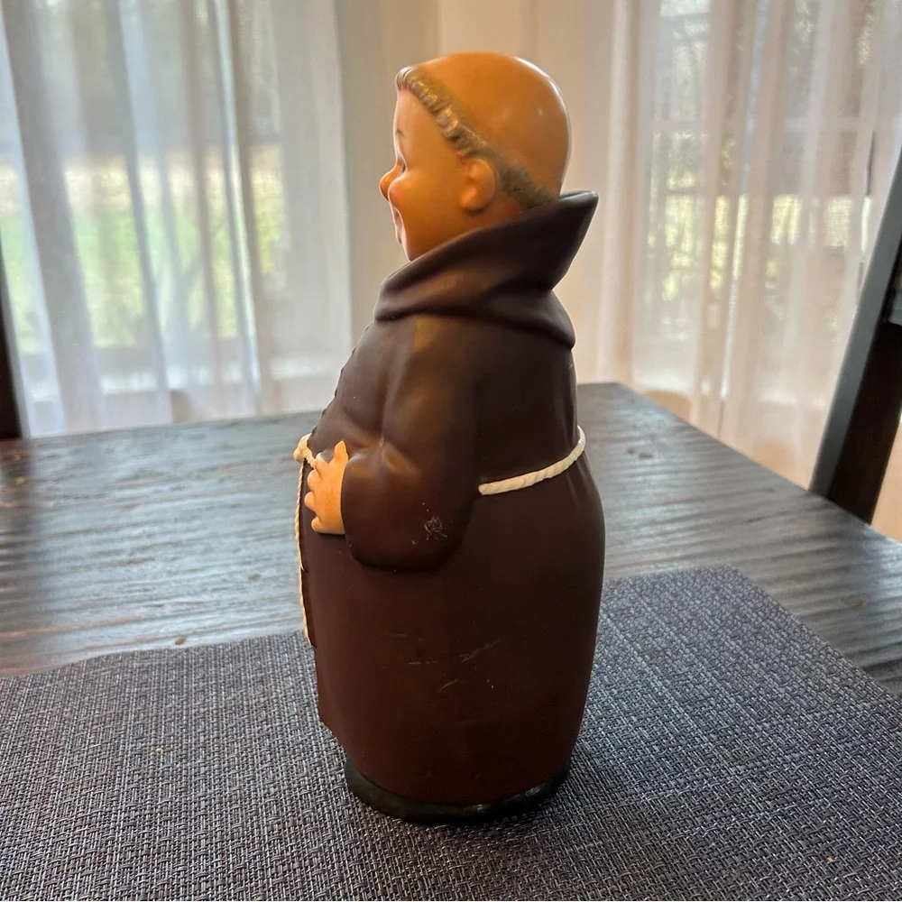Vintage Friar Tuck ceramic monk decanter West Germany